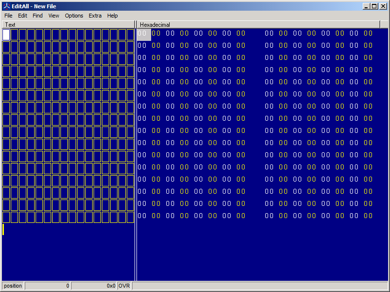 Software to edit a file's content as text, decimal, or hexadecimal numbers.